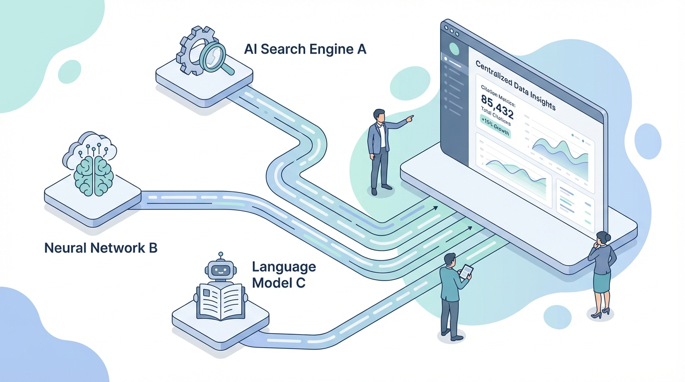 Multiple connected data nodes flowing to single destination