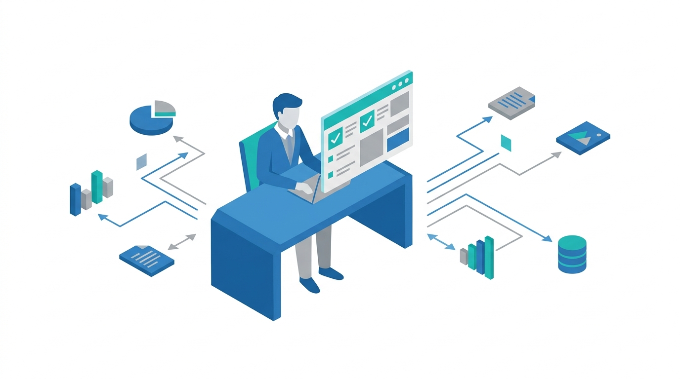 medical marketer checking verified sources on dashboard