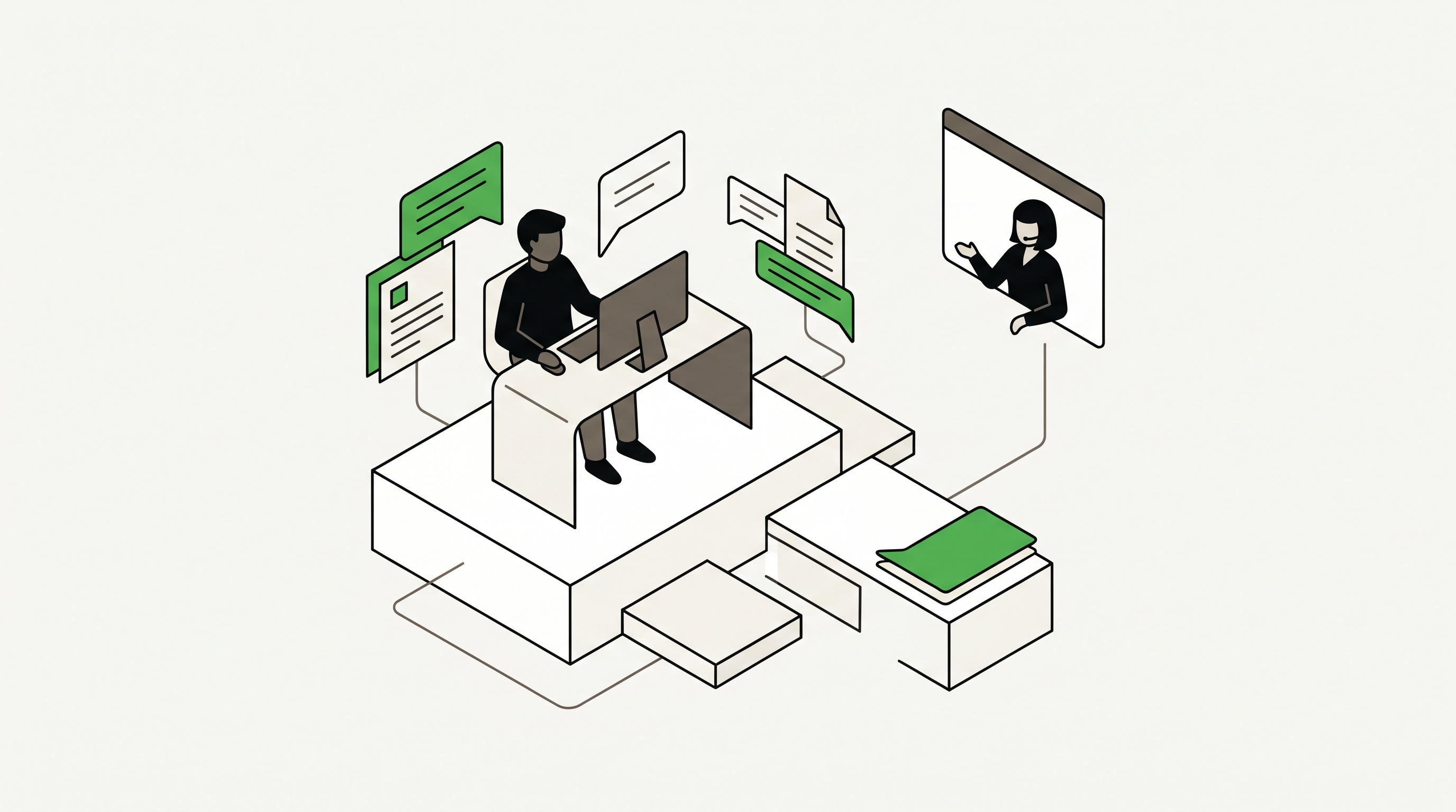 Buyer comparing vendor cards inside an AI chat workspace