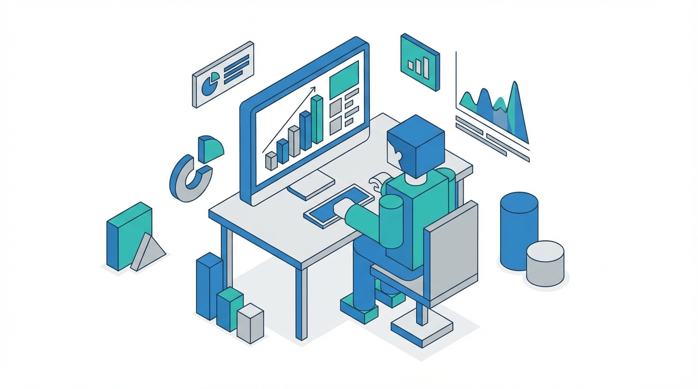 marketer reviewing chart on screen