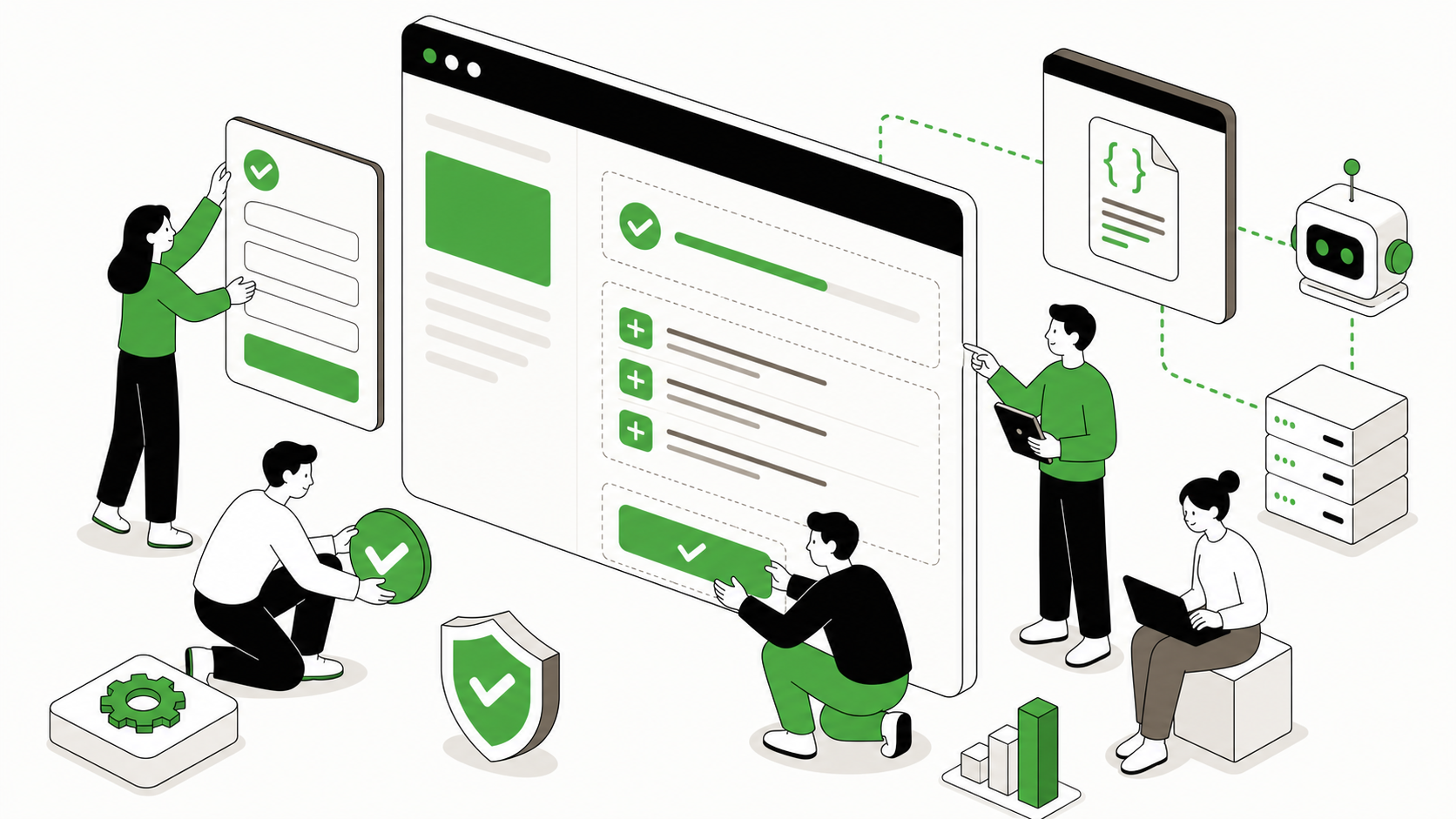 Website team fixing forms, FAQs, and CTA stability