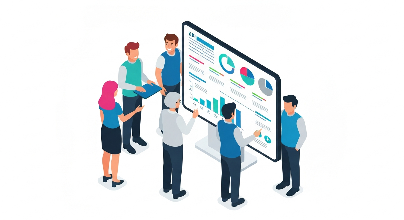 Agency team rebuilding client KPI stack for AI search reporting
