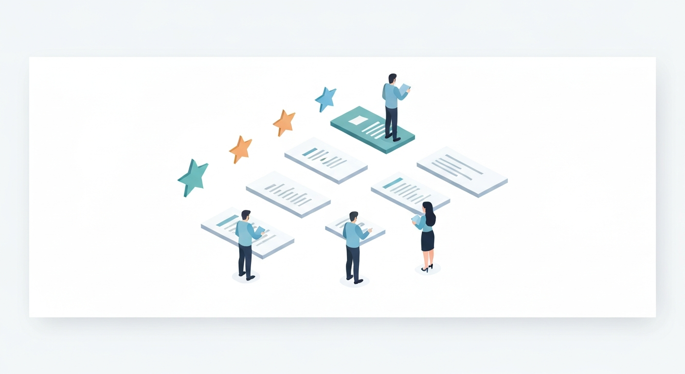 Team sorting weak shortcut tactics away from trusted source pages, reviews, and case-study assets