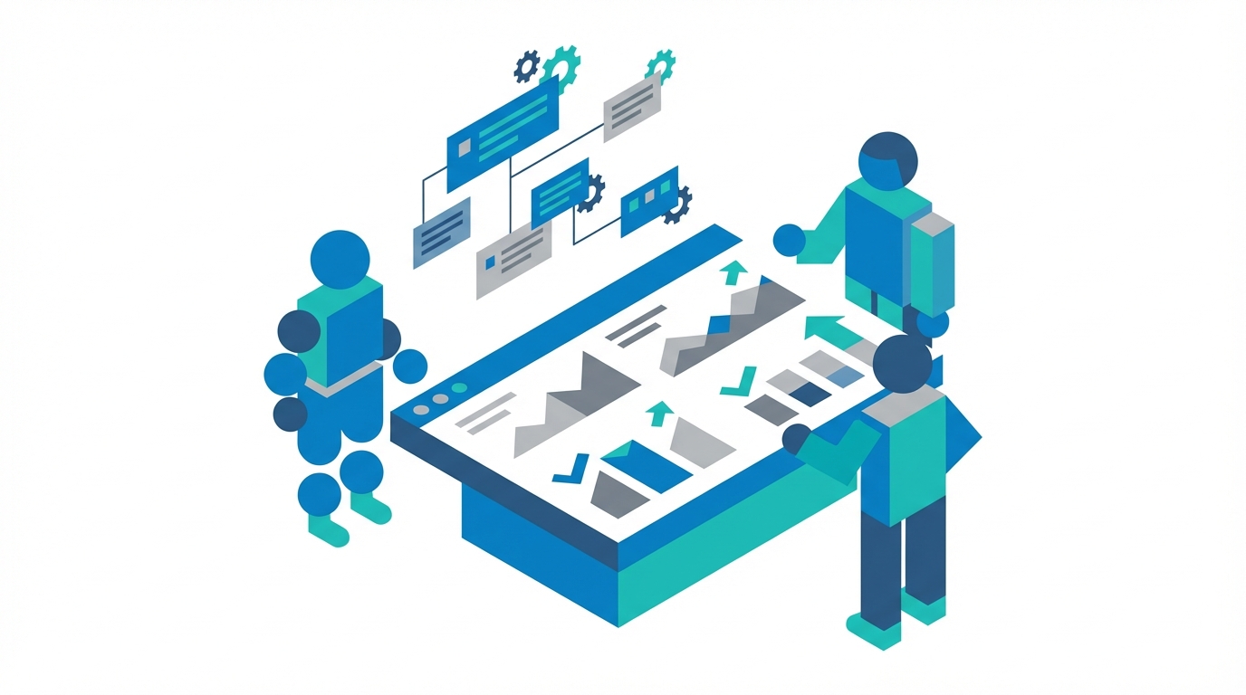 team reviewing corrected metrics