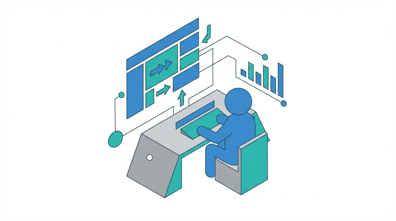 person at analytics dashboard
