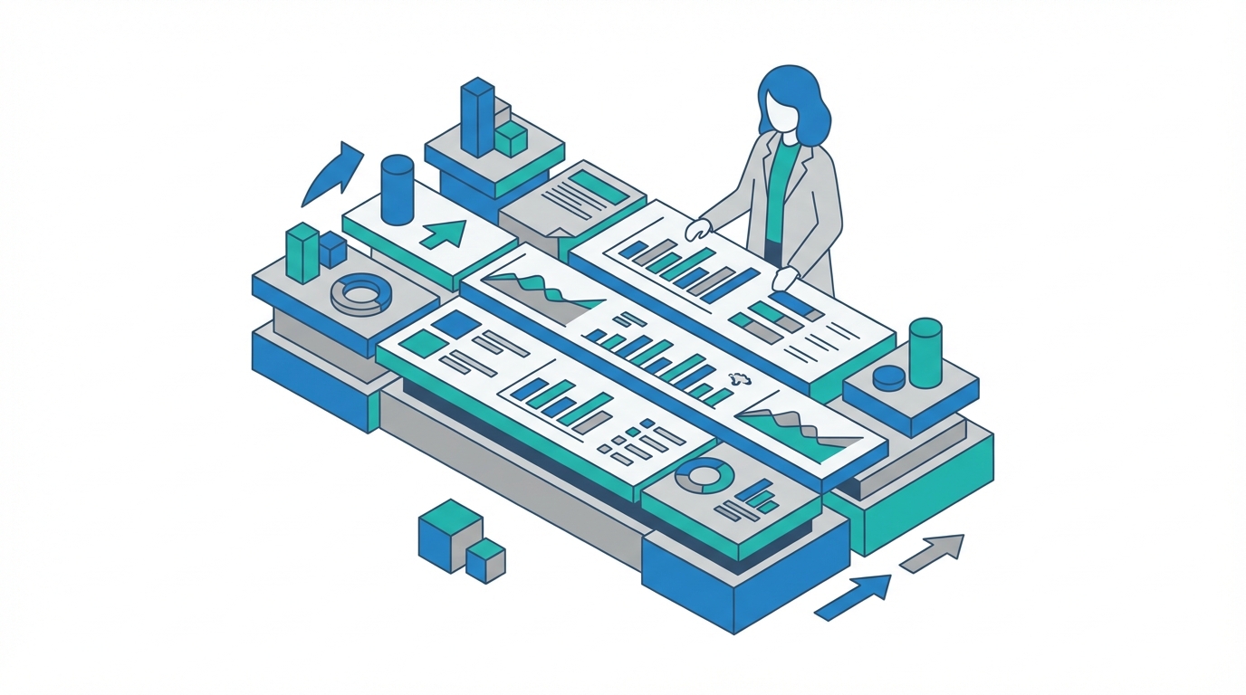 three stacked data layers