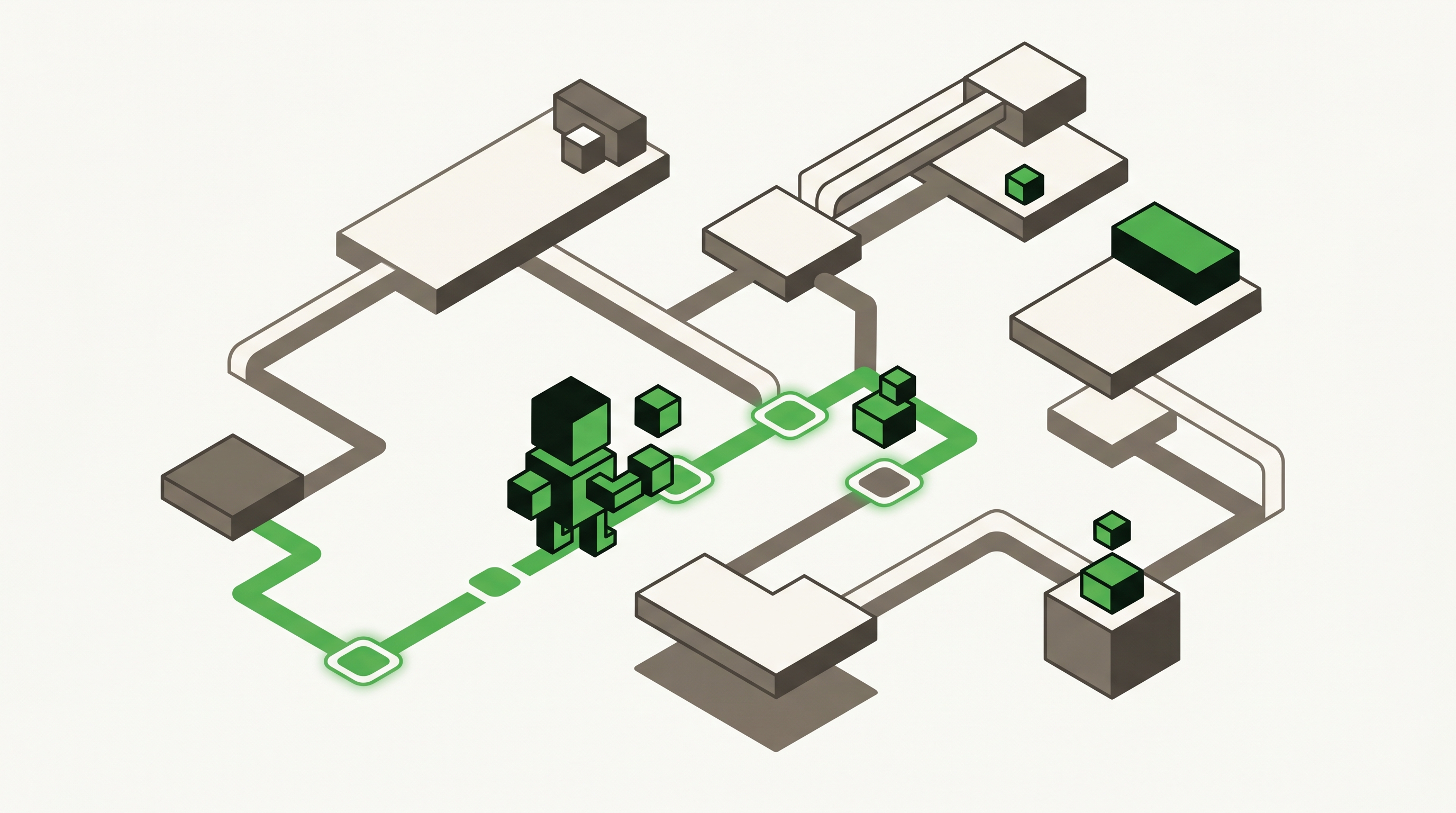 Technical SEO dashboard showing crawl paths, sitemap nodes, and linked service pages on a white background
