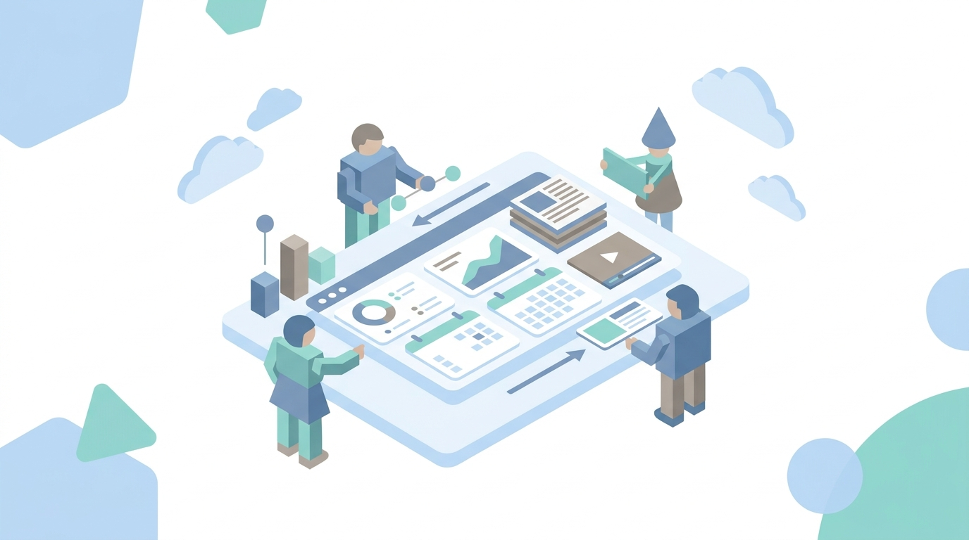 Content strategist reviewing AI citation signals, structured sections, and proof blocks on a dashboard