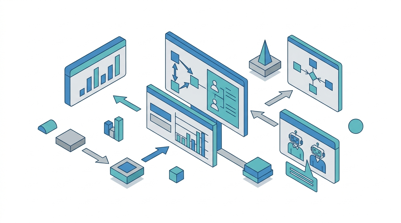 Marketing manager reviewing prompt visibility, branded search lift, and AI-assisted conversions