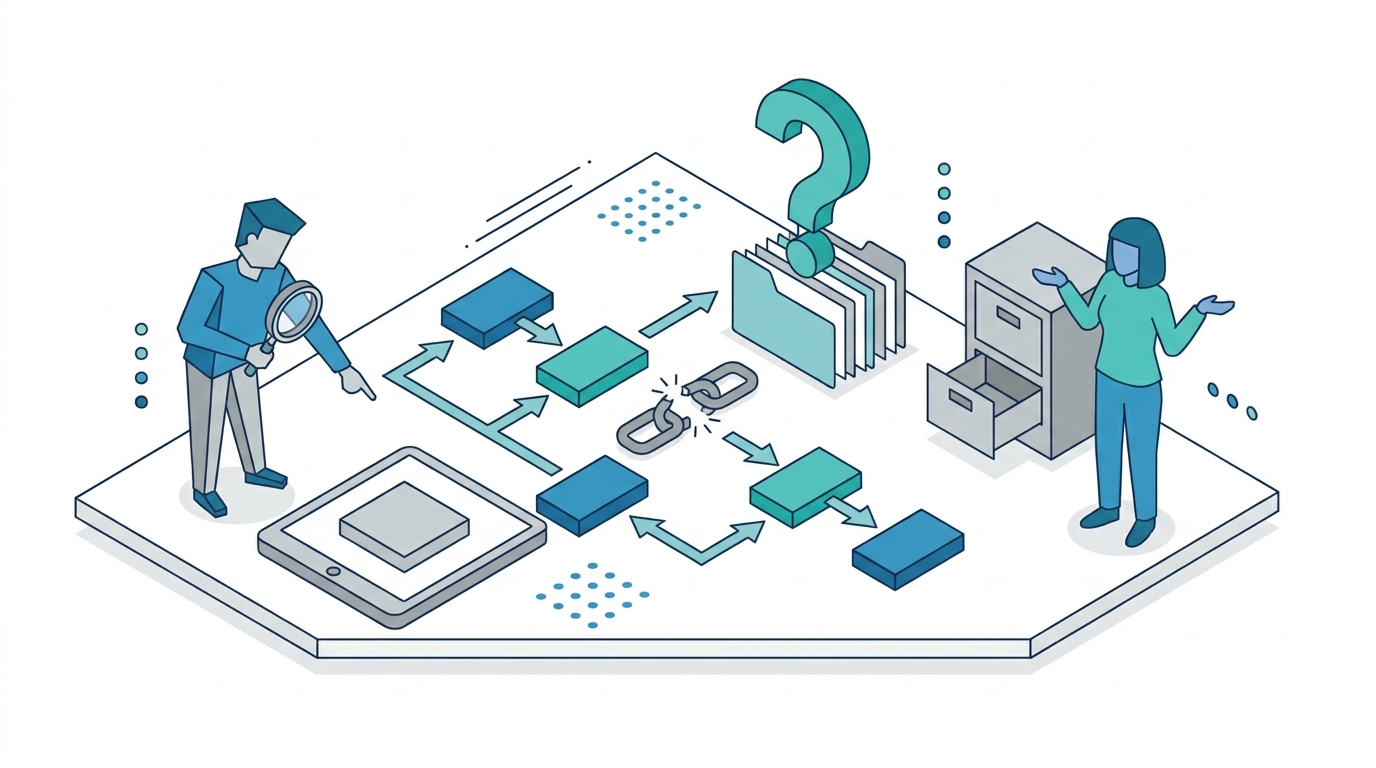 Marketer reviewing broken reporting dashboard with missing AI citation signals