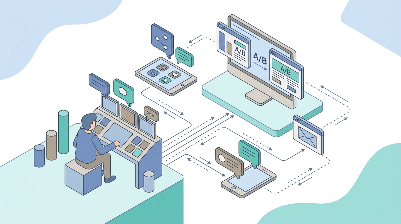 Strategist mapping weekly AI prompt testing across multiple platforms