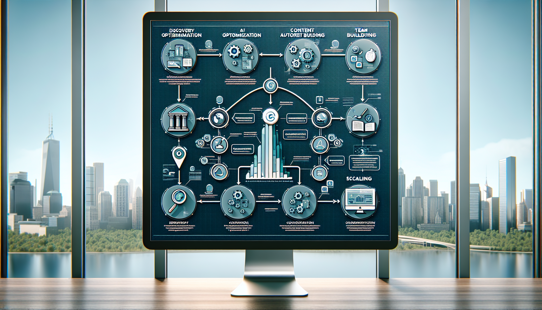 AI search strategy roadmap showing phased implementation timeline and milestones