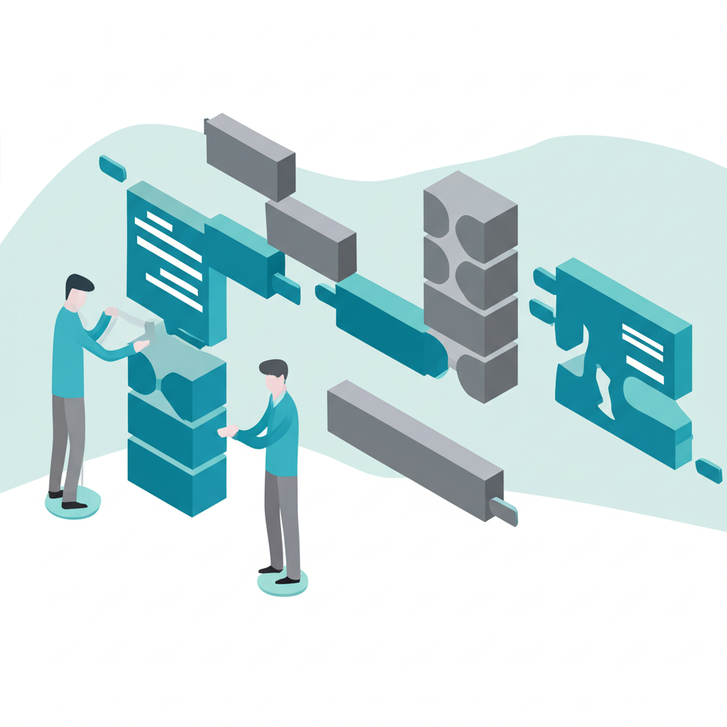 Person building structured data blocks and schema markup