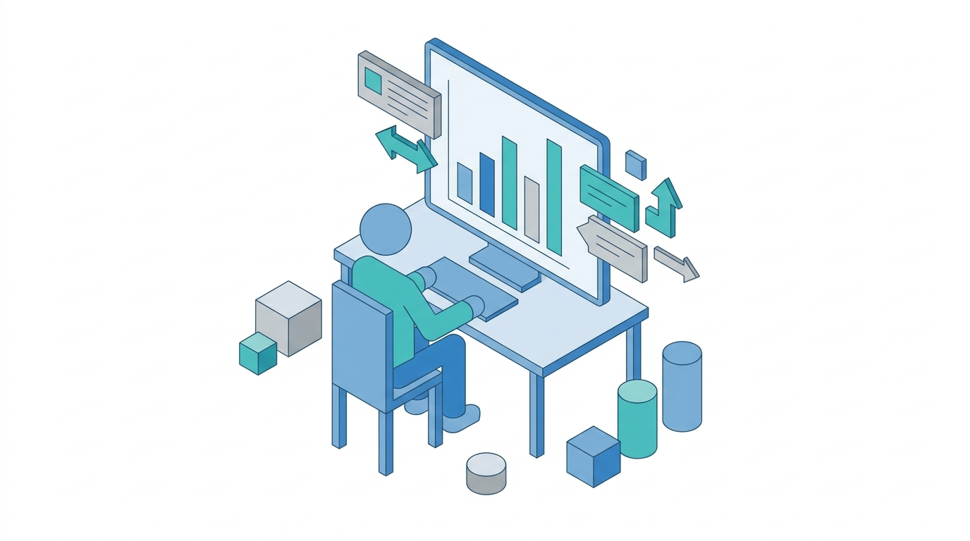 marketer reviewing chart on screen