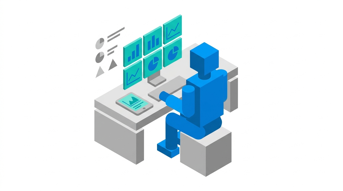 Marketer reviewing patient search dashboard and AI answer cards